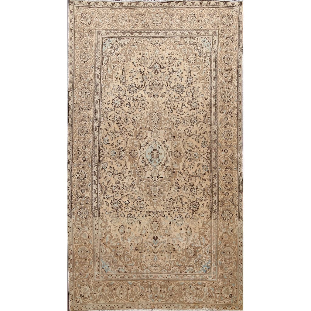 Vintage Distressed Floral Hamedan Persian Area Rug Wool Hand-knotted - 6'2" x 9'6"