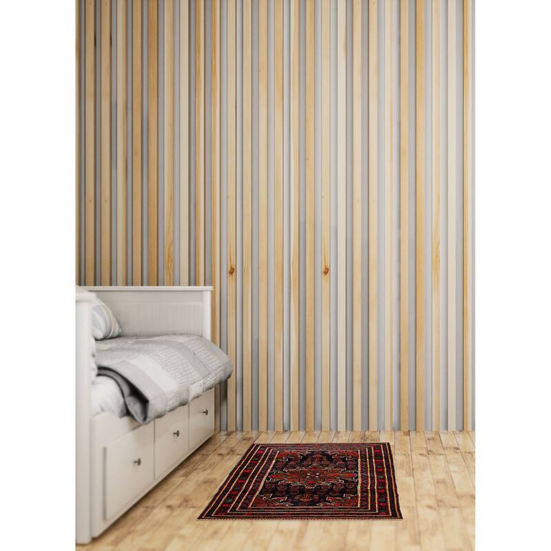 ECARPETGALLERY Hand-knotted Teimani Black Wool Rug - 3'7 x 5'10