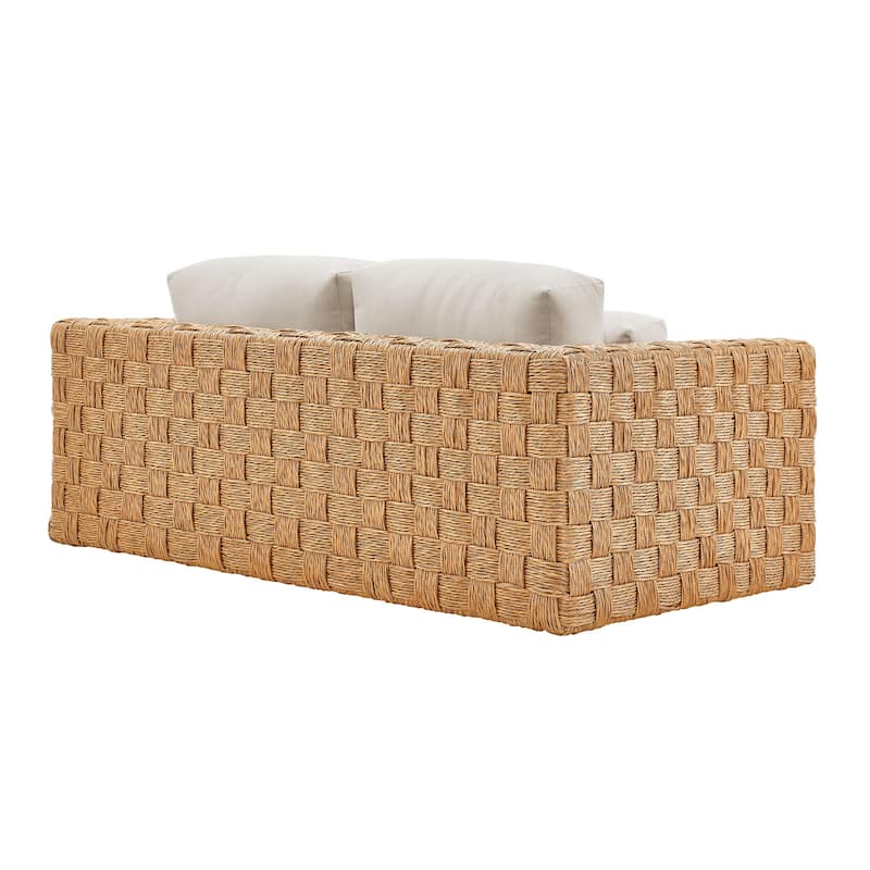 Thames Outdoor Patio Wicker Outdoor Patio Rattan Loveseat