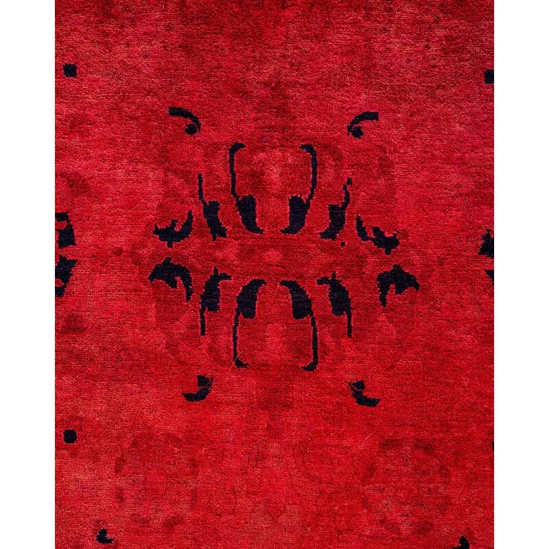 Contemporary Overdyed Wool Hand Knotted Area Rug - 9' 1" x 11' 10"