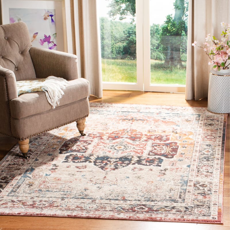 SAFAVIEH Carlyle Bilgi Vintage Oriental Rug - 2'7" x 5' - Ivory/Blue