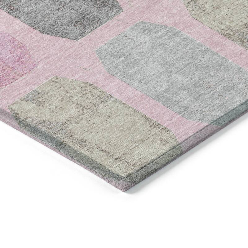 Machine Washable Indoor/Outdoor Casual Contemporary Chantille Rug
