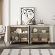 preview thumbnail 15 of 50, Buffet Cabinet with 3 Compartments for Dining Room, 32.4"H Sideboard