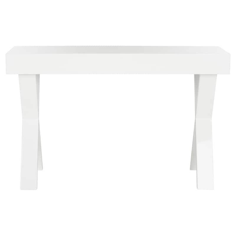 SAFAVIEH Deanna Mid Century Lacquer White One Drawer Vanity Desk