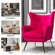 preview thumbnail 82 of 108, Eusebio Tufted Velvet Accent Chair with Wingback, Arms, and Metal Gold Legs for Living Room or Bedroom by HULALA HOME