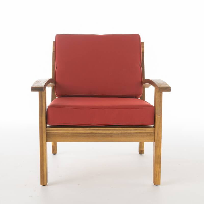 Peyton 4-piece Outdoor Wooden Chat Set by Christopher Knight Home