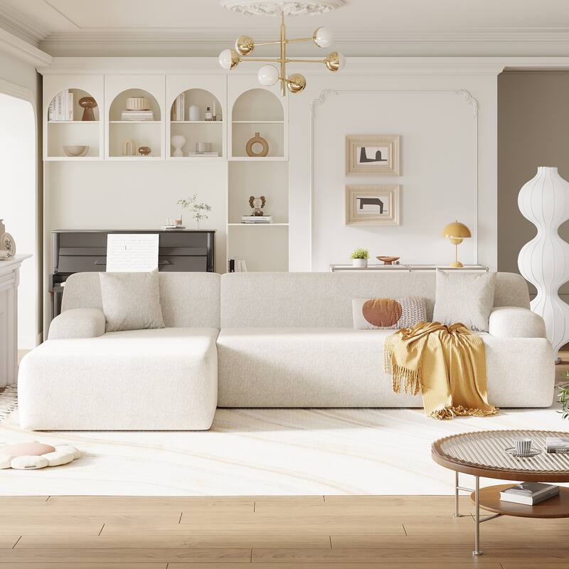 Modular L-Shape Sectional Sofa Couch, 2 Piece Free Combination