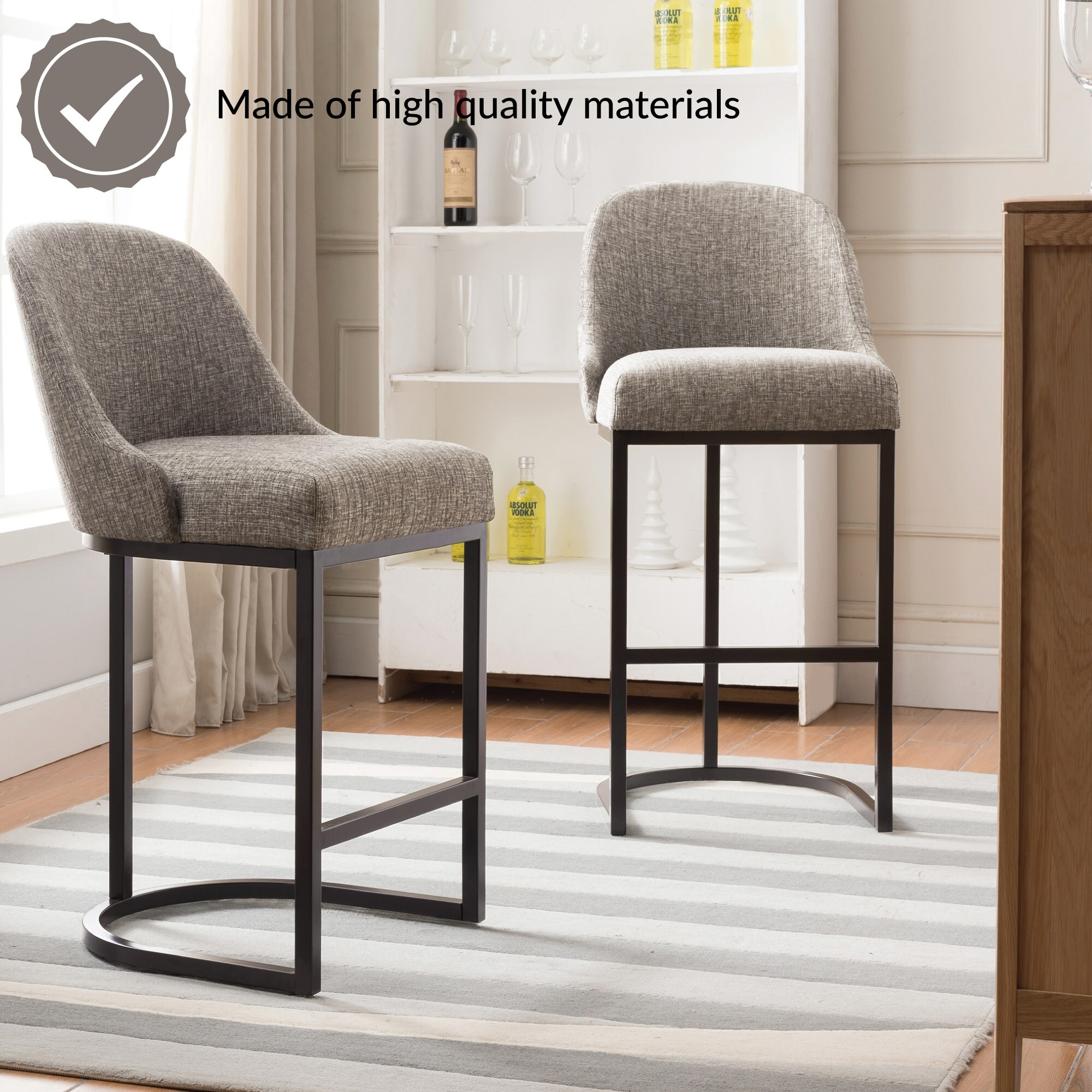 Becket metal x back hot sale counter stool