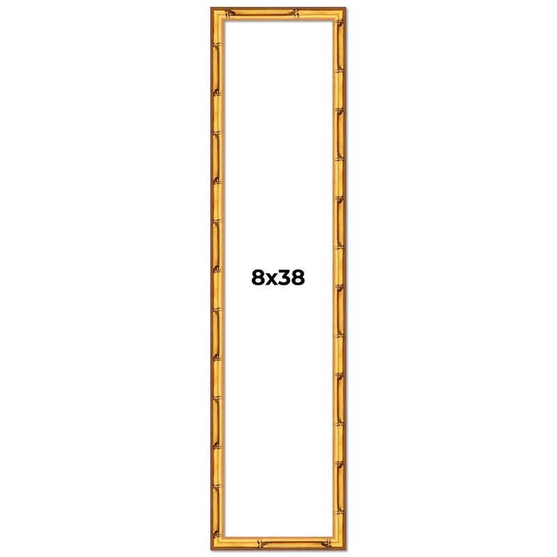 8x38 Frame Gold Bamboo Picture Frame Modern Photo Frame Includes UV Acrylic Shatter Guard Front Acid Free Foam Backing Board