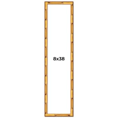 8x38 Frame Gold Bamboo Picture Frame Modern Photo Frame Includes UV Acrylic Shatter Guard Front Acid Free Foam Backing Board