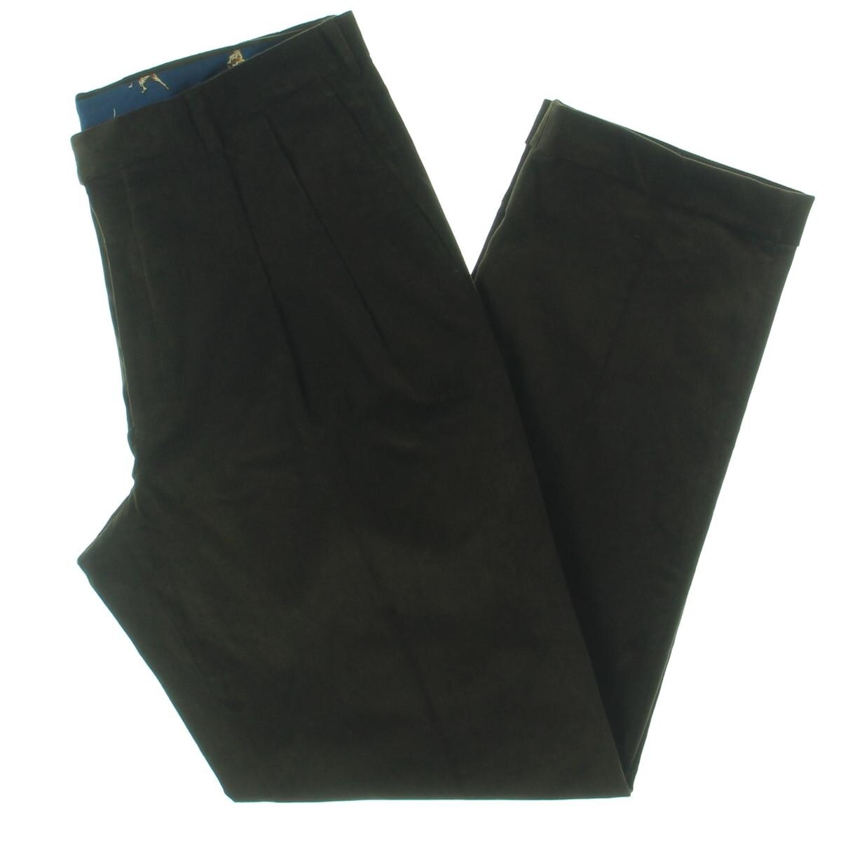 mens corduroy pants pleated cuffed