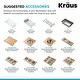 preview thumbnail 32 of 100, KRAUS Kore Workstation Farmhouse Apron Stainless Steel Kitchen Sink