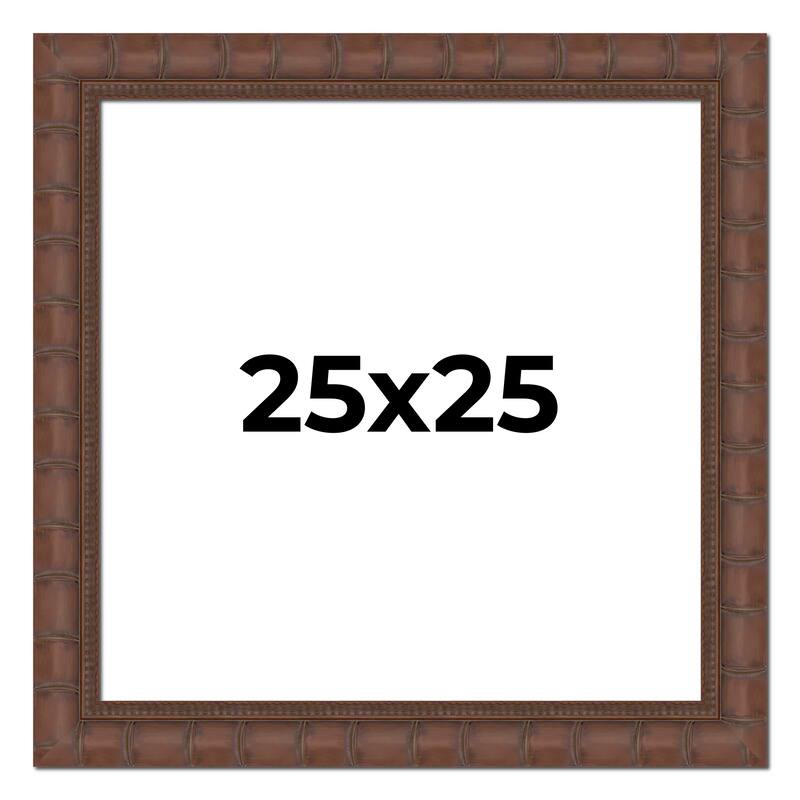25x25 Frame Pewter Solid Wood Picture Frame Width 1.625 Inches | Interior Frame Depth 0.6875 Inches