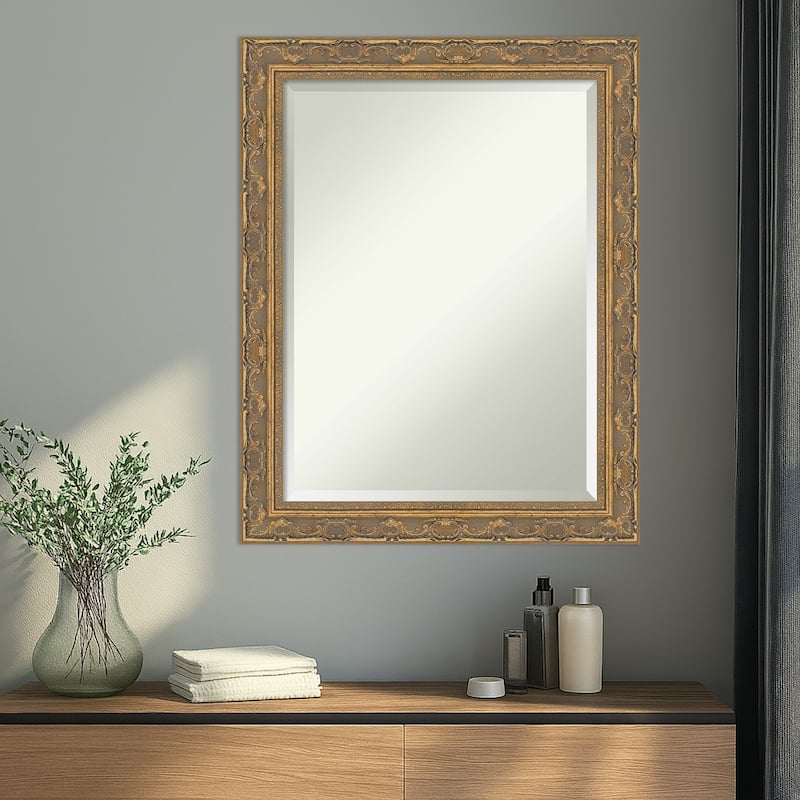 Filigree Beveled Framed Wall Mirror