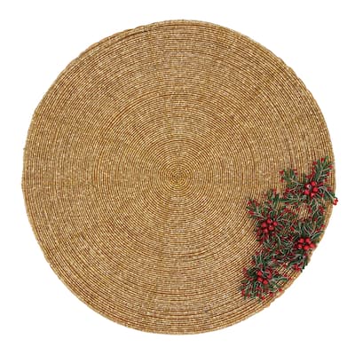 Floral Fantasy Beaded Placemat (Set of 4)