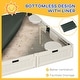 preview thumbnail 6 of 7, Outsunny Kids Outdoor Sandbox with Cover Garden Bed, Easy Assembly Children's Square Sandbox for Backyard