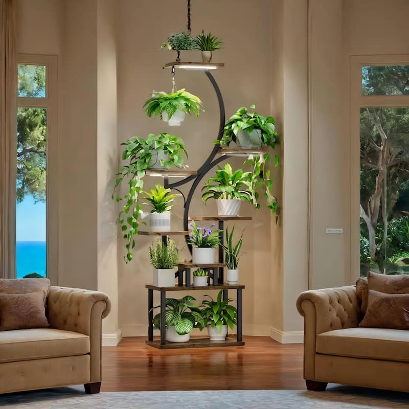 8 Tiered Plant Stand Indoor with Grow Lights