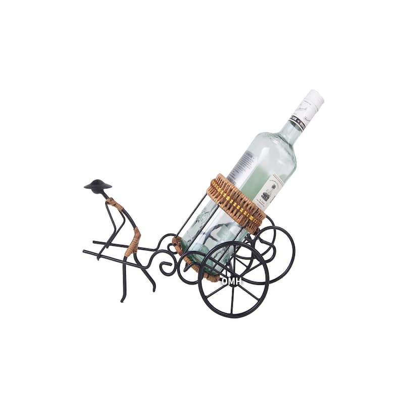 Asian Style Rickshaw Puller Wine Holder
