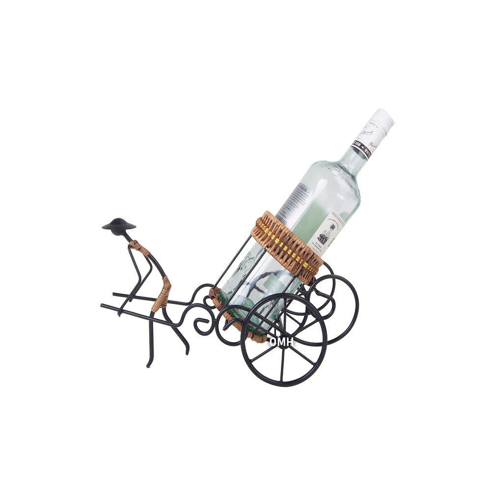 Asian Style Rickshaw Puller Wine Holder