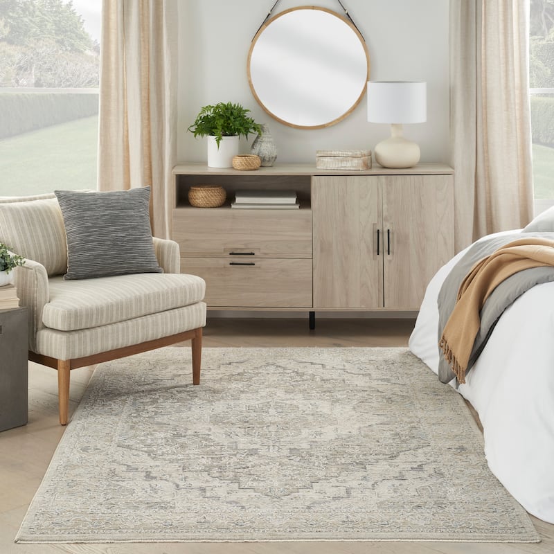 Nourison Nyle Boho Vintage Ivory Taupe Area Rug