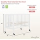 preview thumbnail 3 of 3, Dream On Me Quinn Full-Size Folding Crib - White