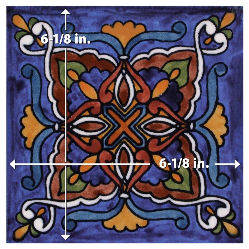 Merola Tile Provincial Deco Prado 6" x 6" Porcelain Wall Tile - (1 Tile)