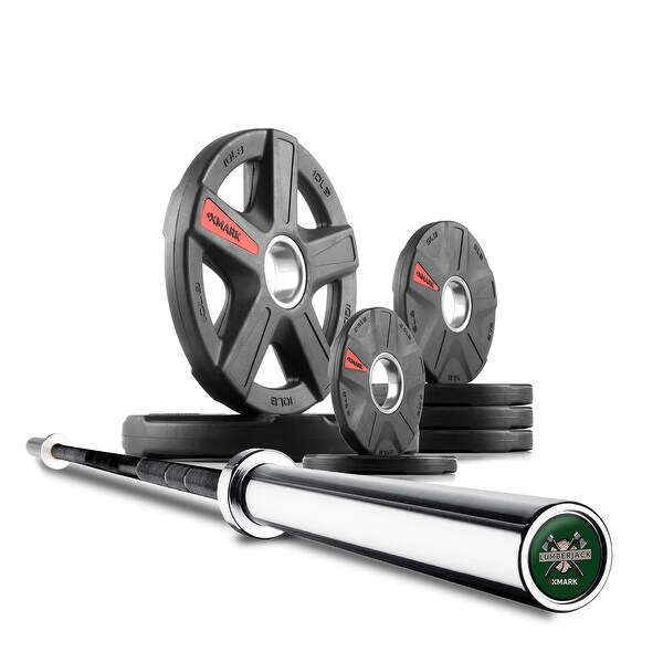 XMark LUMBERJACK 7 Bar 45 lb Olympic Plate Weights XM 3389 BAL