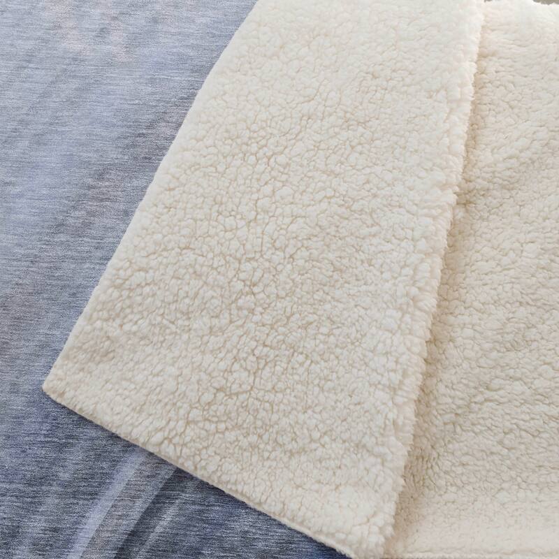 Premium Machine Washable Contemporary Wave Sherpa Throw Blanket