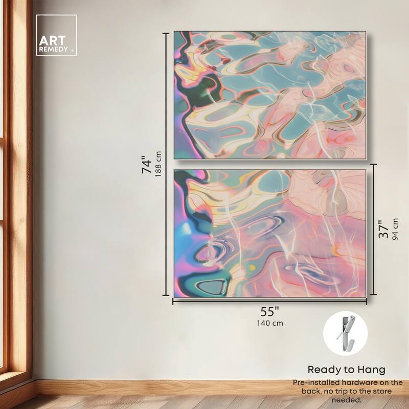 Metallic Drift I Canvas Set of 2 by Art Remedy