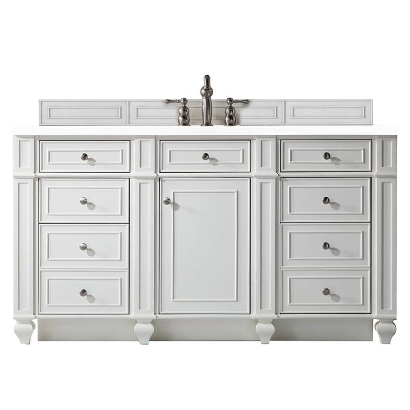 James Martin Vanities 157-V60S-3WZ Bristol 60" Free Standing Single - Bright White