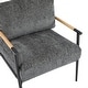 preview thumbnail 14 of 63, 27.56" Modern Accent Chair with Plush Cushions, Metal Frame, and Wooden Armrest Design -for Living Room, Bedroom
