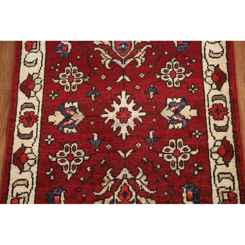 Red Kazak Oriental Foyer Rug Hand-Knotted Wool Carpet - 2'0" x 3'0"