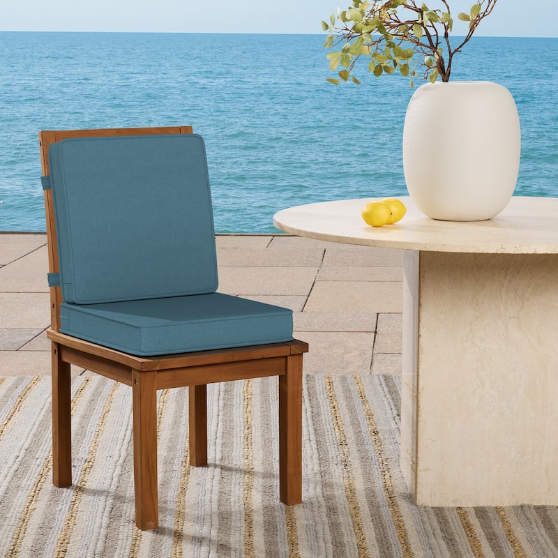 ARDEN Foam Outdoor Double Welted Dining Chair Cushion, 20 x 20