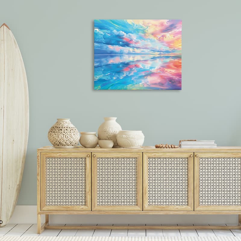 Stupell Prismatic Rainbow Sunset Canvas Wall Art Design By Michael Ward
