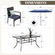 preview thumbnail 29 of 69, MAISON ARTS 7/8 Pieces Outdoor Patio Dining Set, 6 PE Rattan Chairs with Cushions and 1 Rectangle Metal Table
