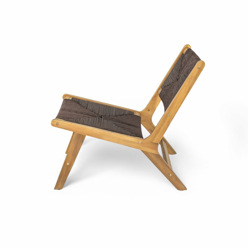 Christopher Knight Home-Mark Acacia Wicker Patio Lounge Chair Set of 2