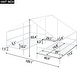 preview thumbnail 4 of 6, Metal Double Twin Size Triangular House Beds with Built-in Table,White