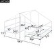 preview thumbnail 4 of 7, Metal Double Twin Solid Triangular House Kids Beds Frame with Built-in Table and Versatile Platform or Daybed Design, White