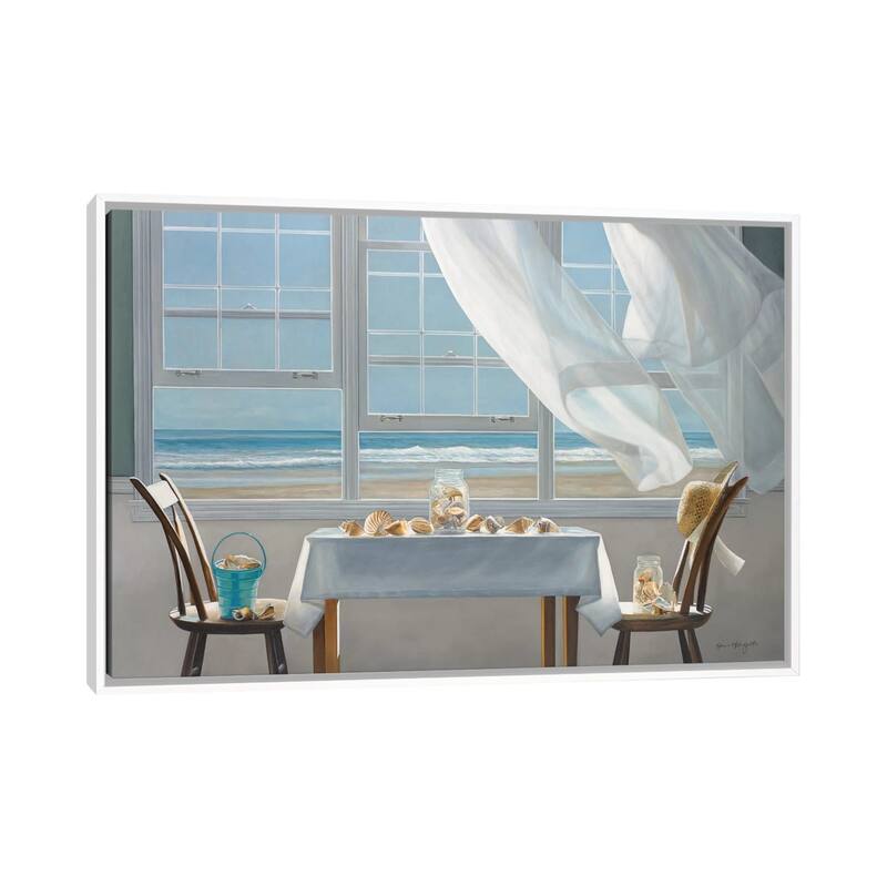 iCanvas "The Shell Collectors" by Karen Hollingsworth Framed Canvas Print - White - 18x26