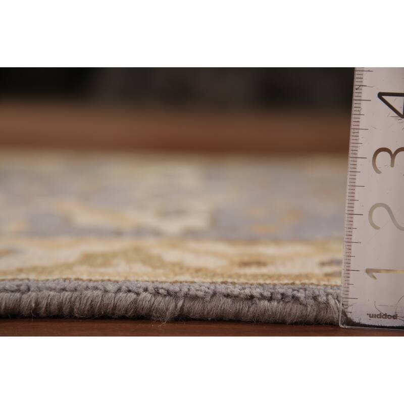 All-Over Oushak Indian Runner Rug Hand-Knotted Wool Carpet - 2'8"x 8'0"
