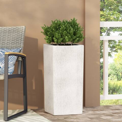 Hartselle Outdoor Cast Stone Outdoor Planter by Christopher Knight Home