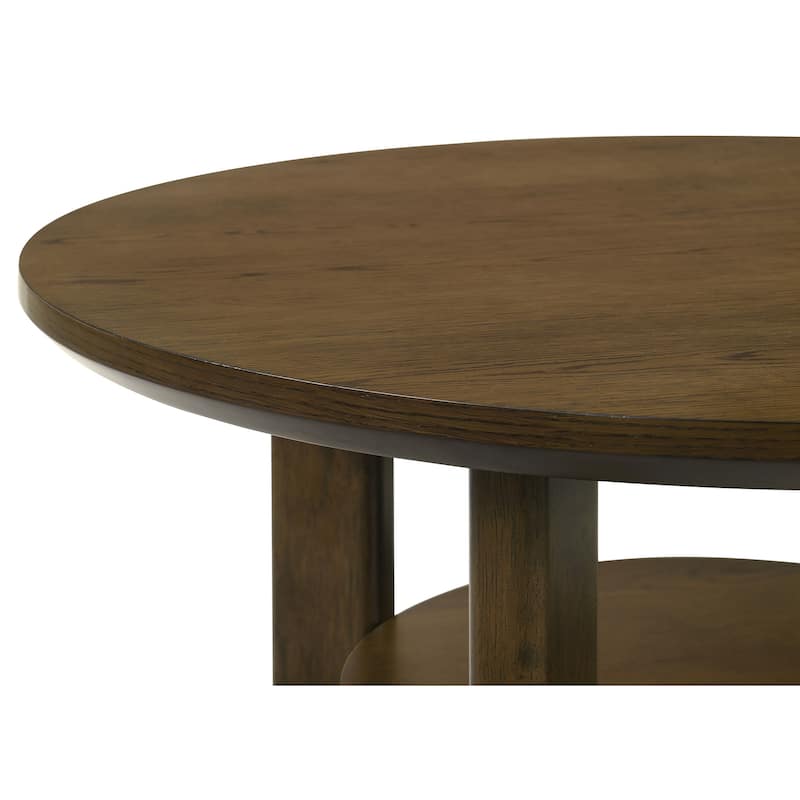 Ottowa 35-inch Round Wood Cocktail Coffee Table
