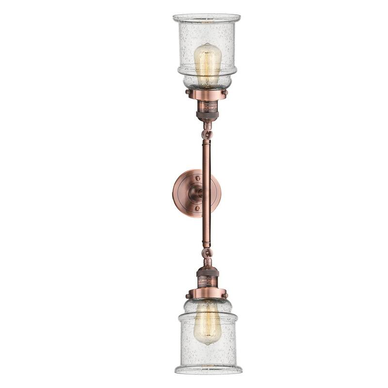 Innovations Lighting Canton 2 Light 25" Wide Bathroom Vanity Light - Antique Copper / Seedy