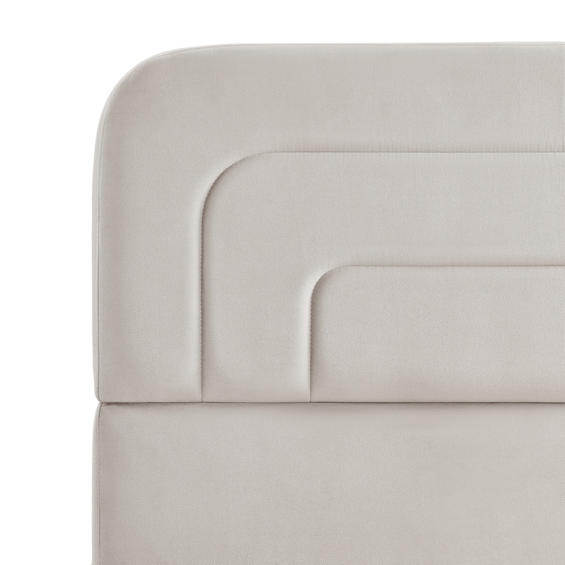 Studio Living Ashton Queen Upholstered Bed in Velvet Fabric