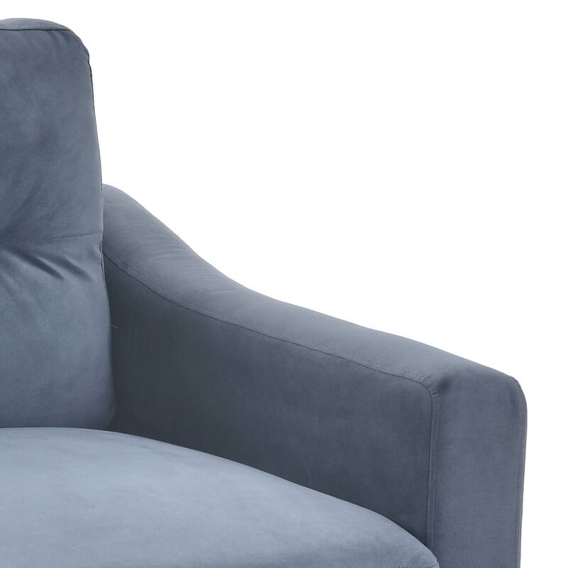 Modern Minimalist Velvet Upholstered Sofa with Plastic Legs