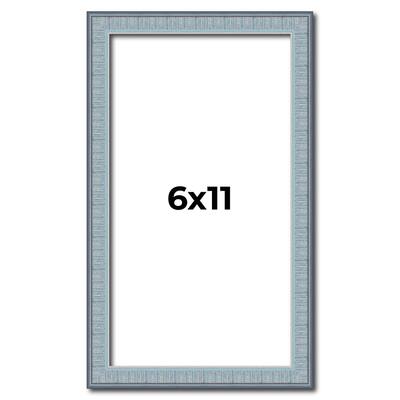 6x11 Frame Rustic Sky Blue Solid Wood Picture Frame | 0.75 Inch