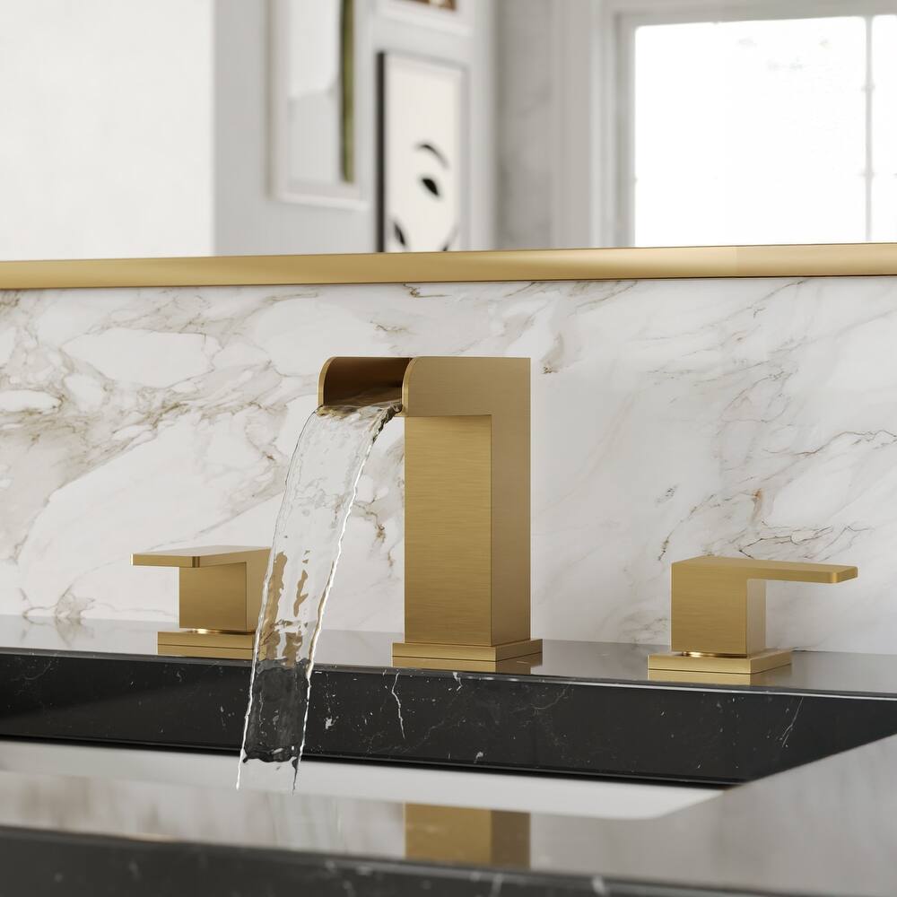 Widespread Bathroom Faucet Hot/Cold Water Deck Mounted Roman Tub