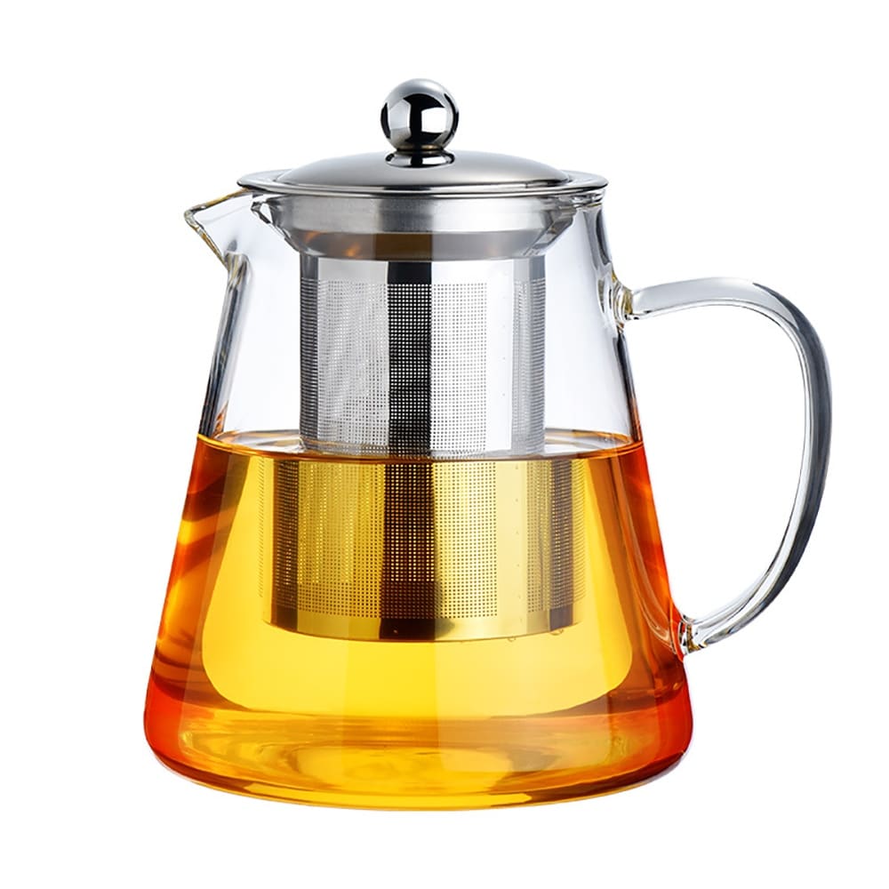 Glass Teapot Stovetop 40 OZ/1200ml, Borosilicate Clear Tea Kettle with  Remova