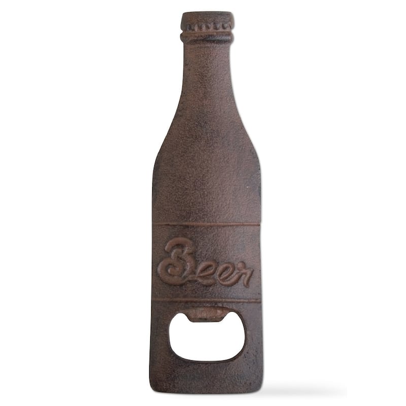 Beer Bottle Shaped Cast Iron Brown Bottle Cap Opener