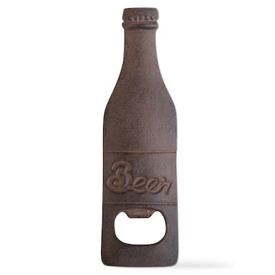 Beer Bottle Shaped Cast Iron Brown Bottle Cap Opener